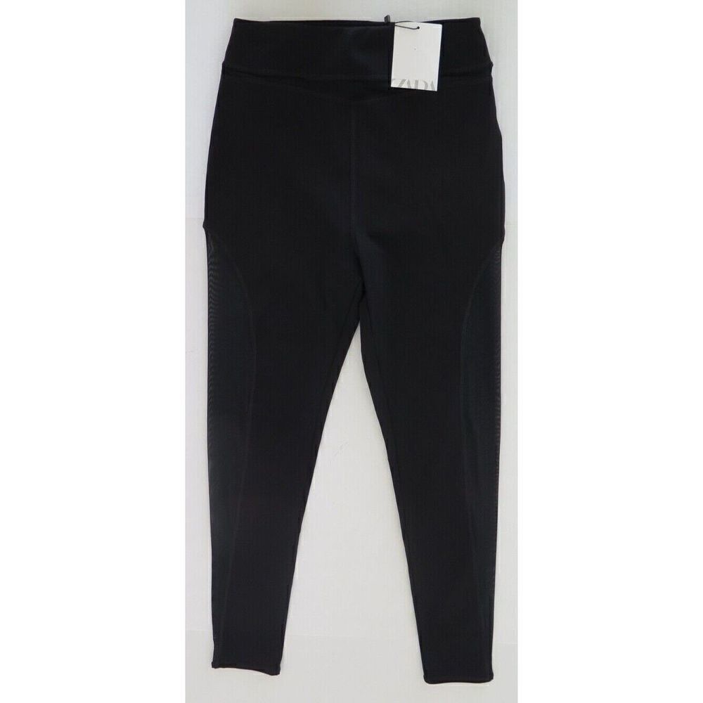 Zara Women's Size Medium Black Combination Leggings - Picture 2 of 12